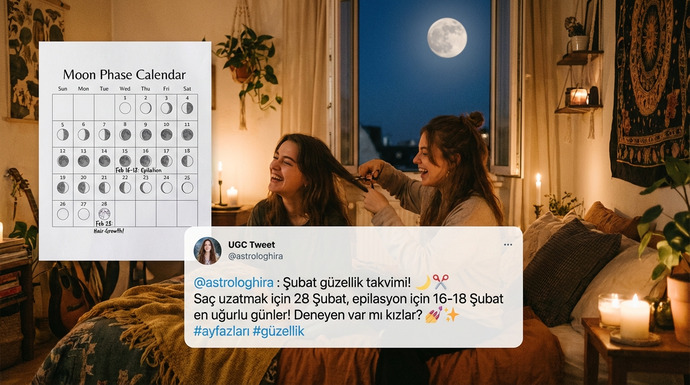 Şubat ayı fazlarına göre güzellik takvimi modası: Sizce işe yarıyor mu? 🌙✂️