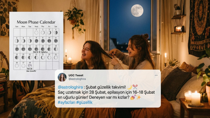 Şubat  ayı fazlarına göre güzellik takvimi modası: Sizce işe yarıyor mu? 🌙✂️