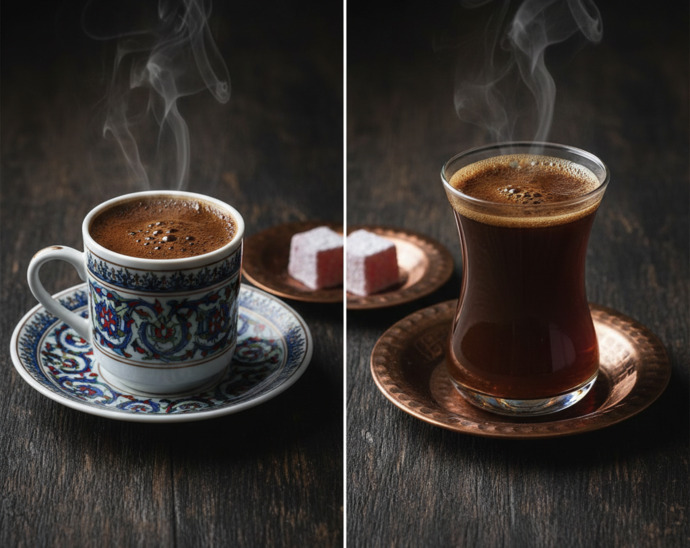 Fincanda kahve mi çay bardağında kahve mi?