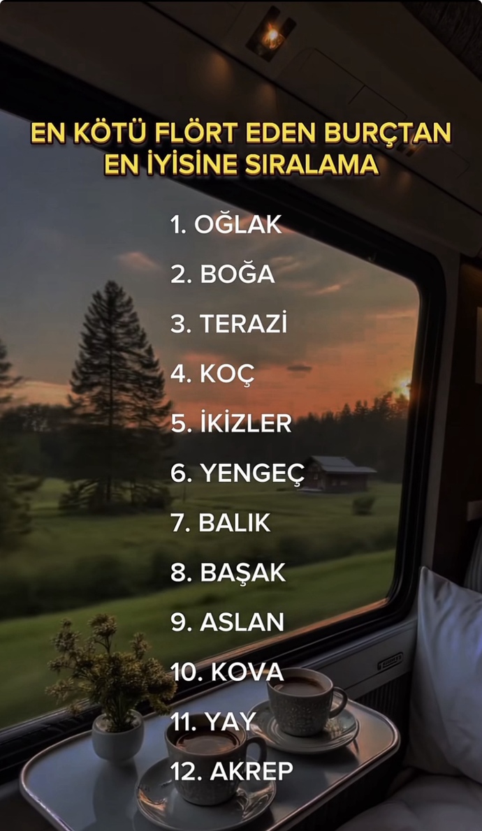 En Kötü Flört Eden Burçtan En İyiye Flört Eden Burçlar Sıralması Sen Kaçıncı Sıradasın?