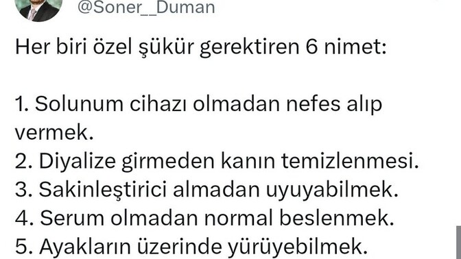 Yeterince şükrediyor musunuz?