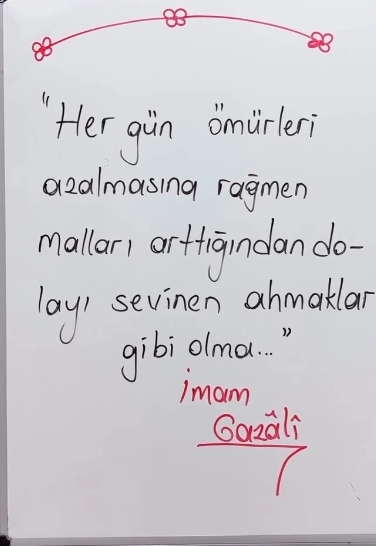 İmam Gazzâlinin bu söz hakkında ne düşünürdünüz?