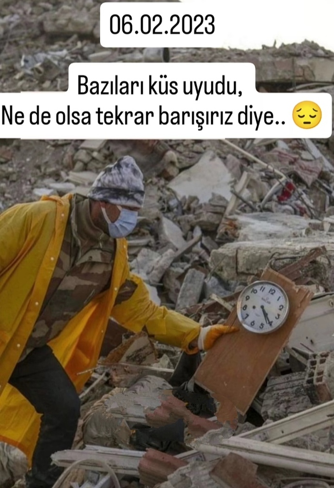 06.02 2023 depreminde hayatını kaybeden bütün ölmüşlerimiz için birer Fatiha okuyalım mı 🙏 ?