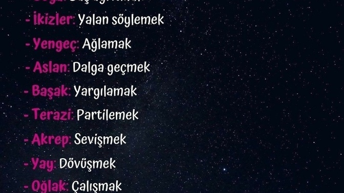 Burçların Yapmaktan En Çok Keyif Aldıkları Aktivitelermiş Sizce Doğru mu?
