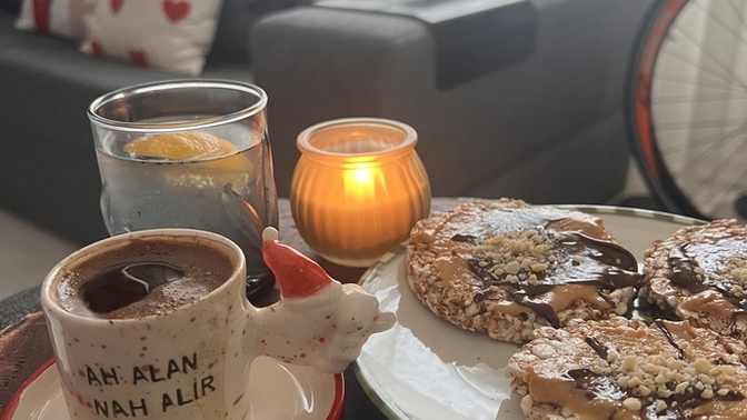 Spor öncesi atıştırmalık ve kahve keyfisi yapıldı bizde☺️ sizde?