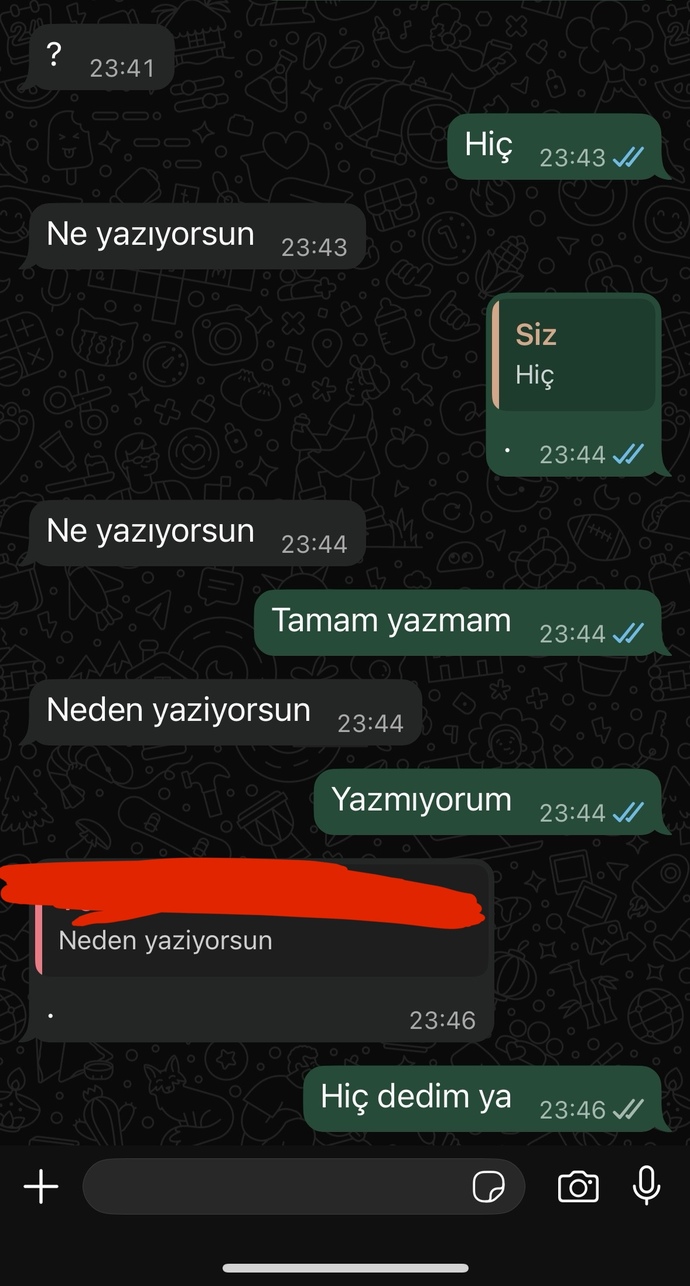 Eski sevgilime bişey soracaktım sormaktan vazgeçtim ne dicem şimdi?