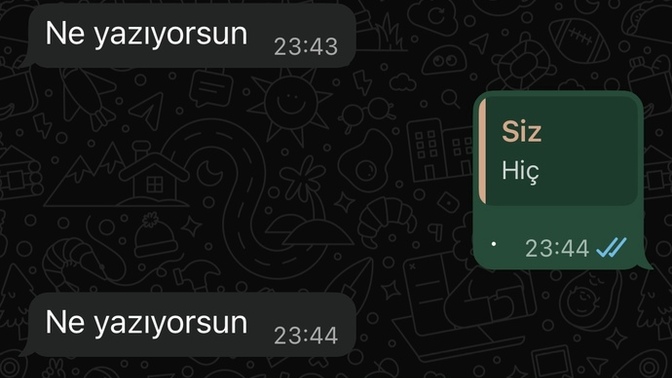 Eski sevgilime bişey soracaktım sormaktan vazgeçtim ne dicem şimdi?