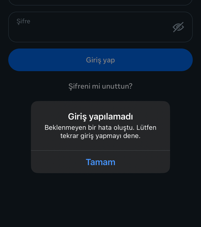 İnstagramda neden bu hata çıkıyor?