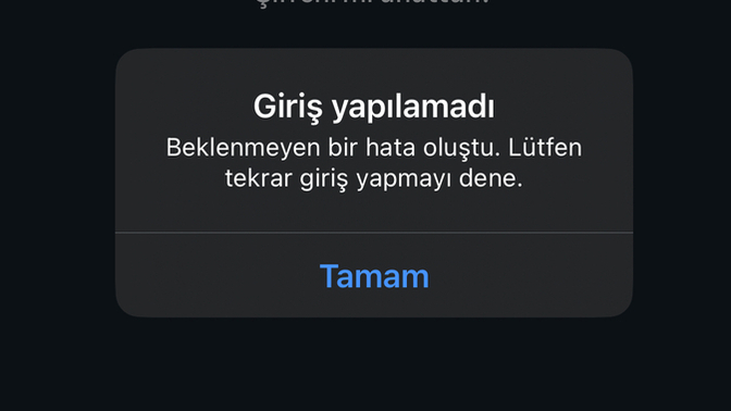 İnstagramda neden bu hata çıkıyor?