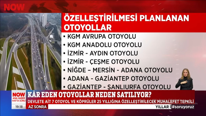 Otoyollar satılacakmış ne düşünüyorsunuz?