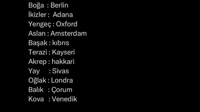 Burcuna göre hangi şehirde yaşamalısın?