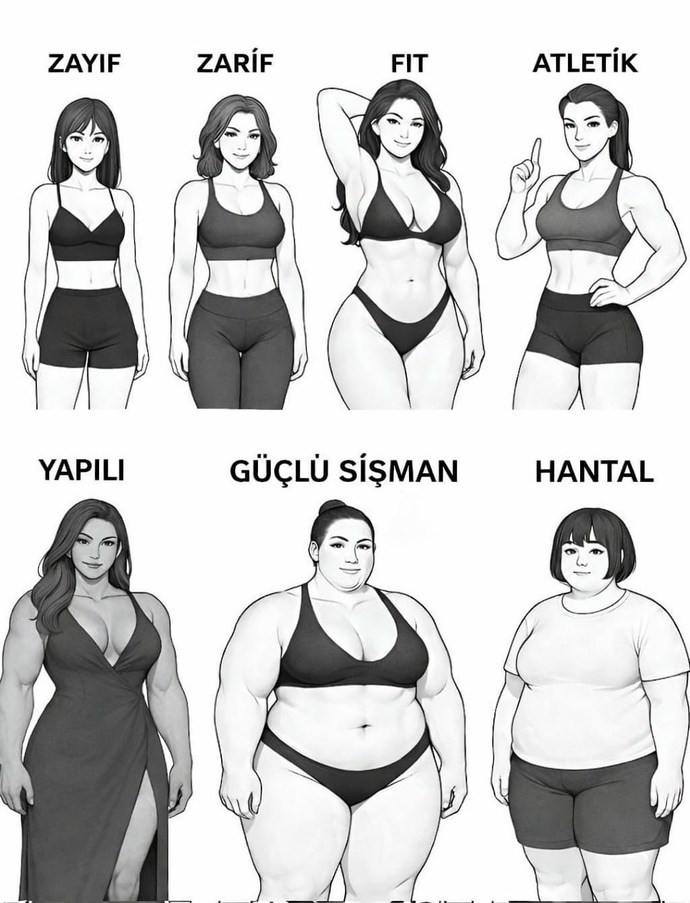 Kızlar sizin vücut tipiniz nasıl, erkekler siz nasıl seversiniz?