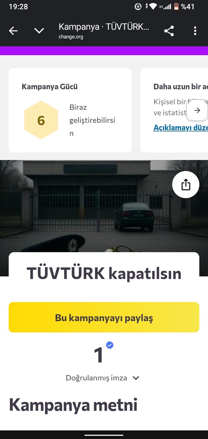 TÜVTÜRKün kapatılması için imza kampanyası imzalar mısınız?