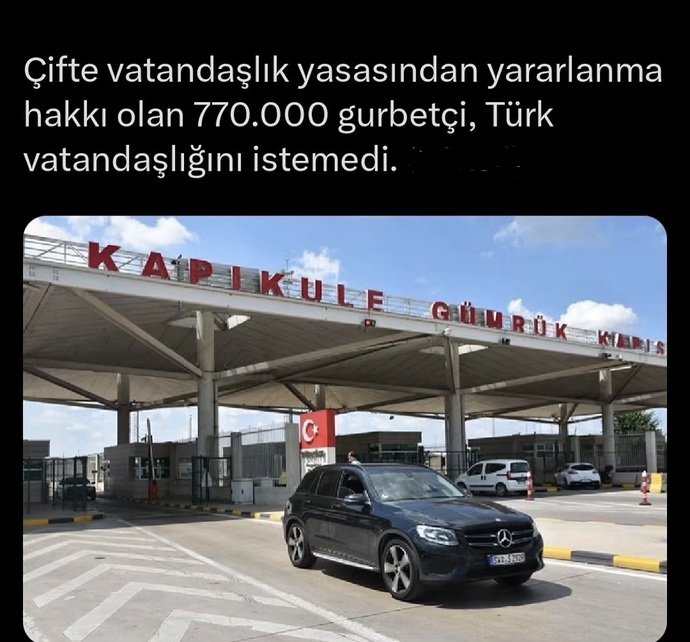 Çifte vatandaşlık hakkı olan Türk vatandaşları Türk kimliğini istemiyor sizce neden böyle oluyor?