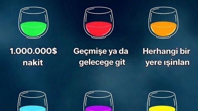Görseldeki iksirlerden hangisini seçerdiniz?