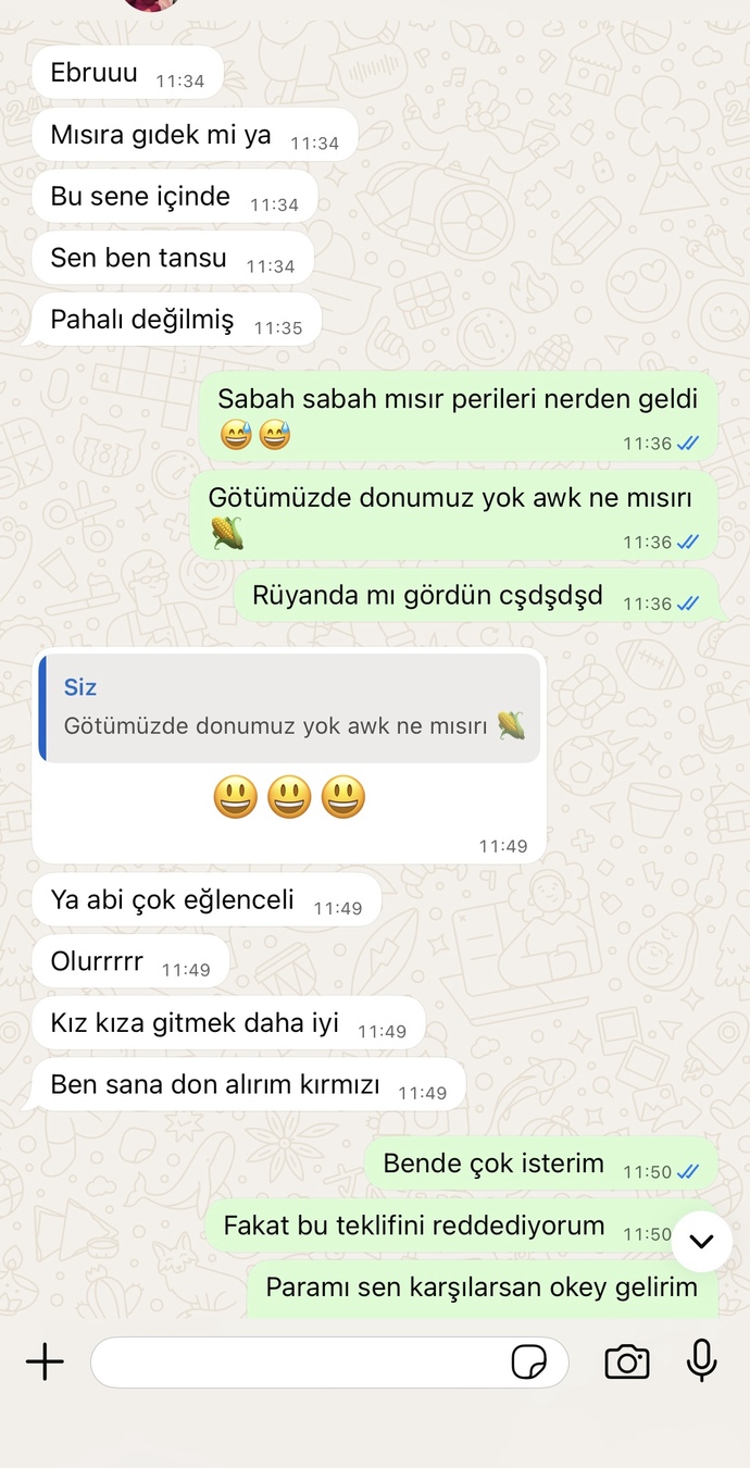 Sizin de arkadaşlarınız normal mi?