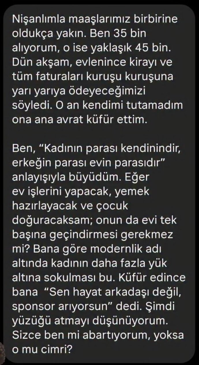 Evlilikte erkeğin parası evin ve kadının; kadının parası sadece kadının mıdır?