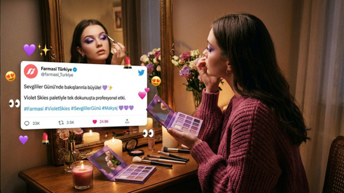 Sevgililer Günü makyajında mor tonlar mı yükseliyor, Violet Skies paleti sizce abartı mı harika mı 💜✨?