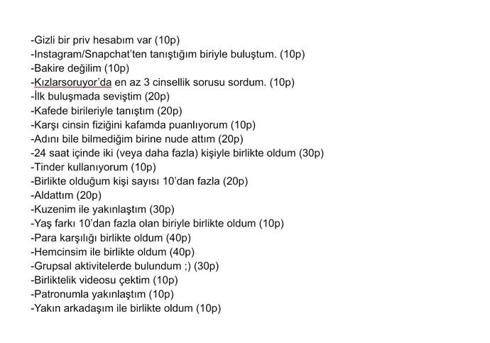 Bu testten kaç puan aldınız?