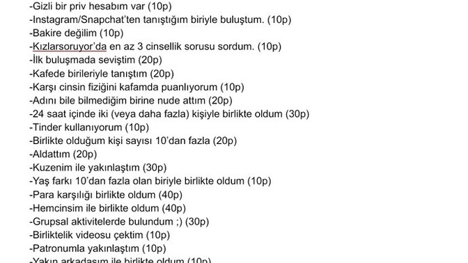 Bu testten kaç puan aldınız?