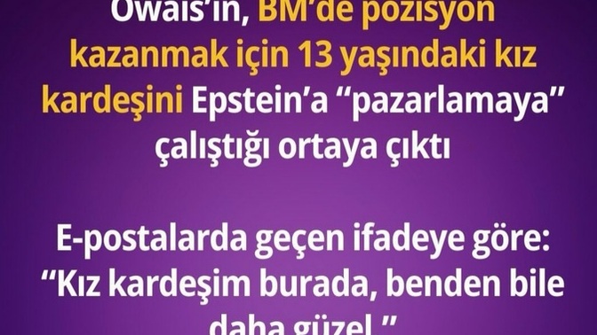 Epstein ve Birleşmiş Milletler dostluğu bazıları insan hakları mahkemesne gidelim diyor adalet böyle bulunabilir mi sizce?