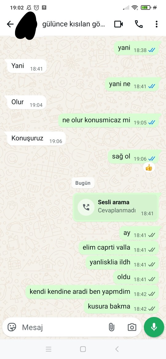 Eski mesajlari okurken eximi aradım yanlışlıkla kızar mi?