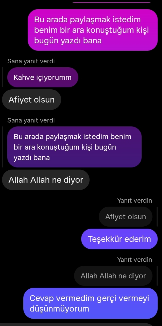 Flörte eski sevgilim yazdı dedim, tepkisi çok sakin kaldı sizce ne yazmalıyım?