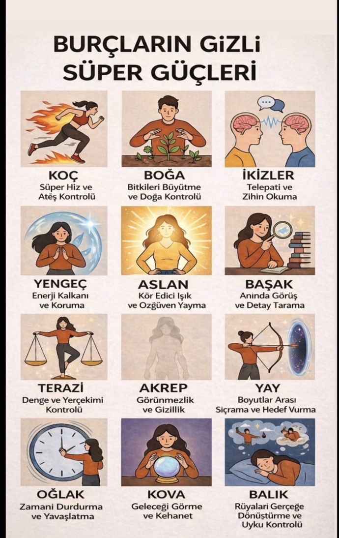 Burcunun gizli süper gücü ne, hangi özelliğinle herkesi şaşırtıyorsun?