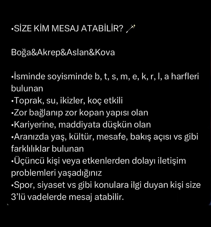 Burcunuza göre yakında kimden mesaj alacaksınız, astroloji tahmini yapayım mı?