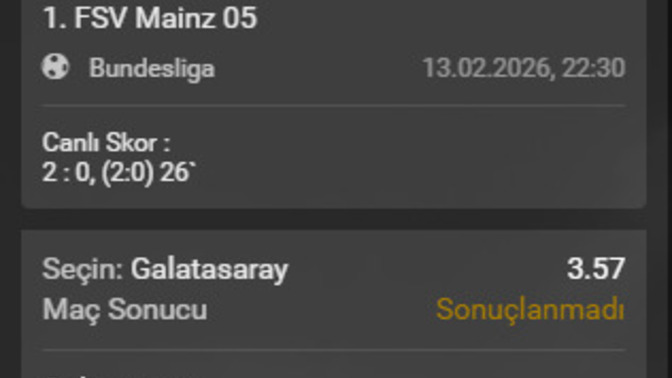 Şu kuponun güzelliğine bakın hele gs maçı gelir mi sizce?