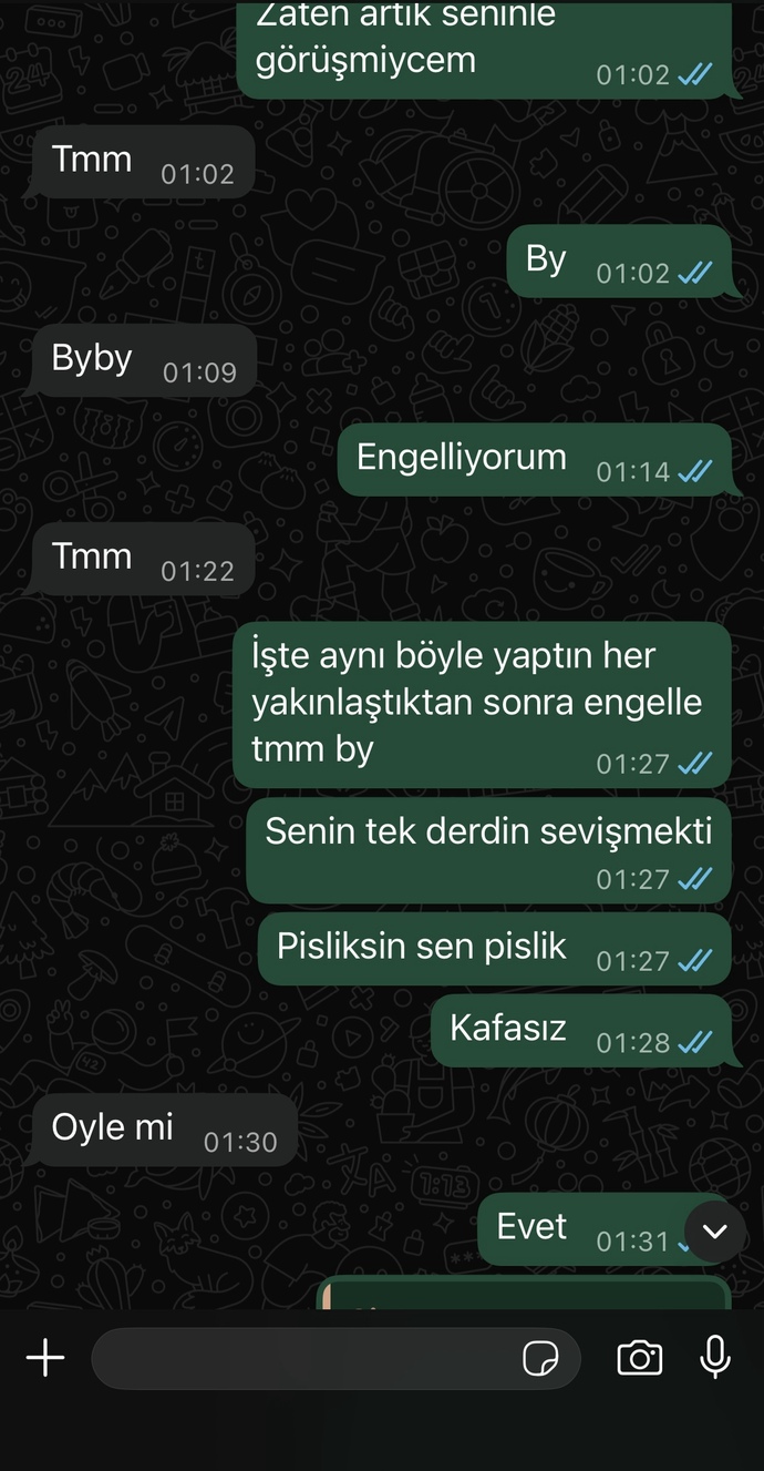 Sizce konuşmayı öok mu uzatmişim (eski sevglm)?