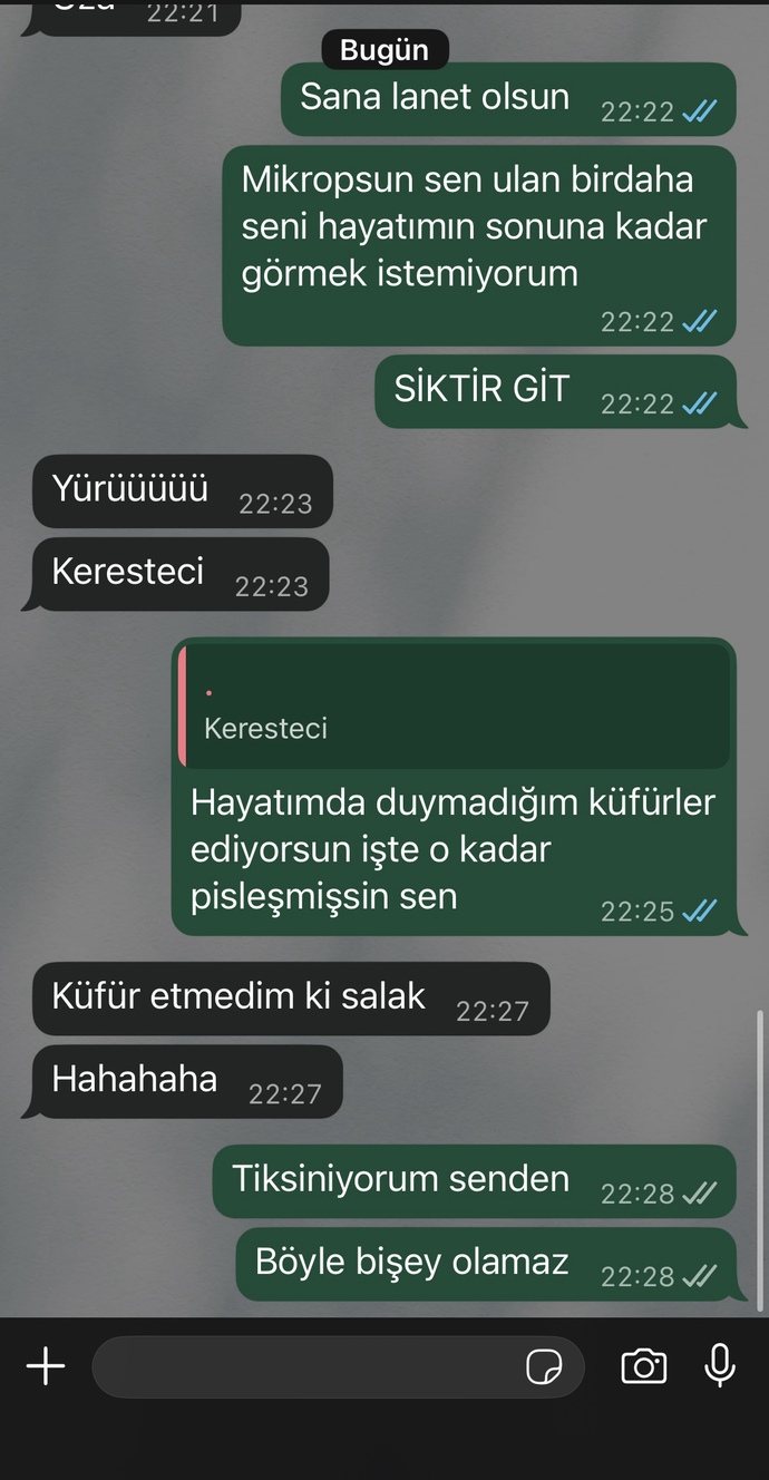 Eski sevgilim neden bu kadar nefret dolu nalaka?