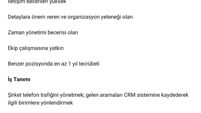 Bu iş ilani nasil sizce?