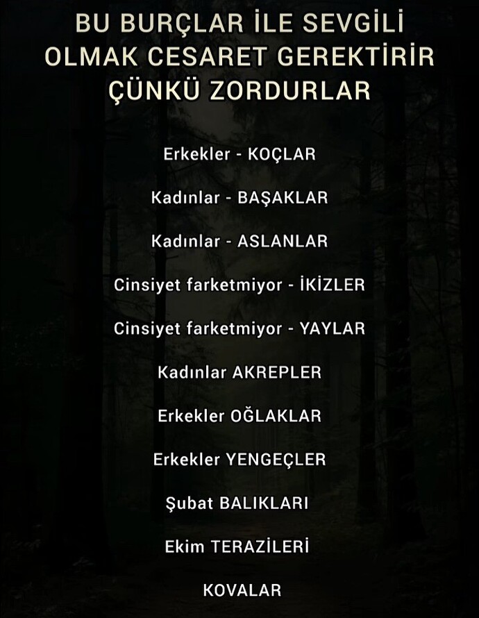 Bu burçlarla sevgili olmak zormuş nedense?