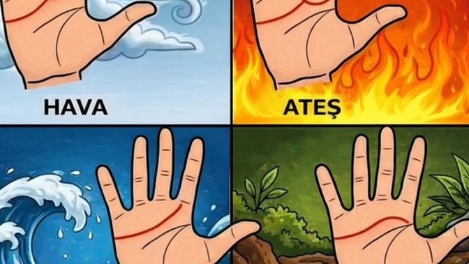 Avuç içi çizgilerinize göre elementiniz hangisi?