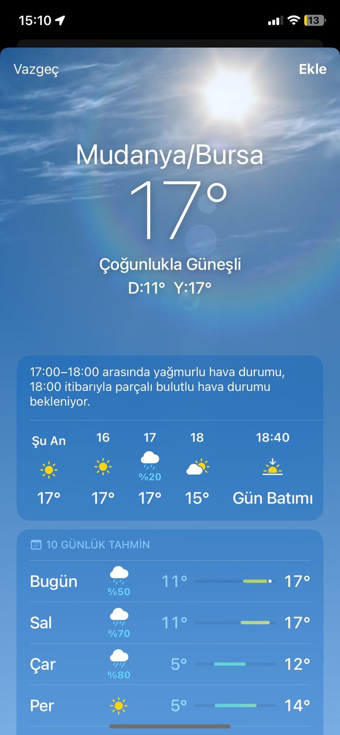 Bugün sizin oralarda da hava birden ısındı mı yoksa sadece buralar mı yandı?