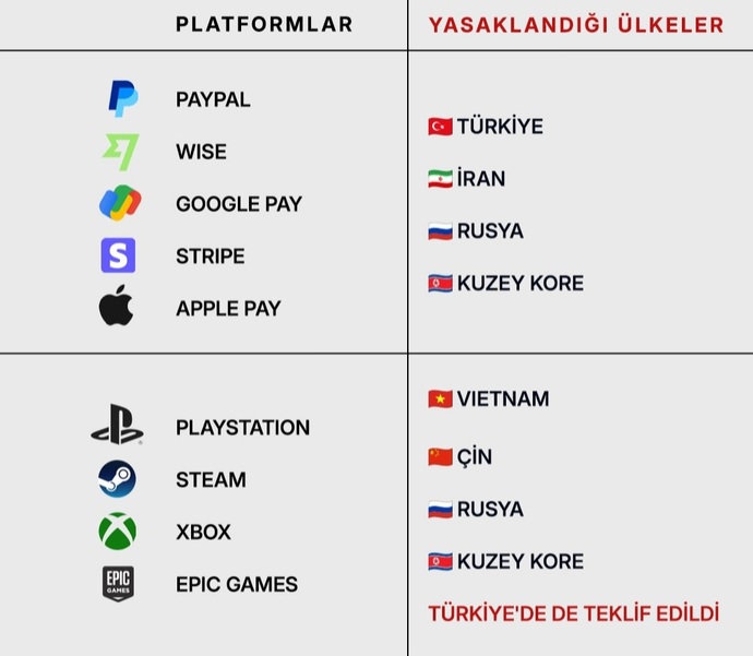 Hangi dijital platformlar hangi ülkelerde yasaklı, sizce asıl politik neden ne?