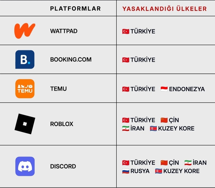 Hangi dijital platformlar hangi ülkelerde yasaklı, sizce asıl politik neden ne?