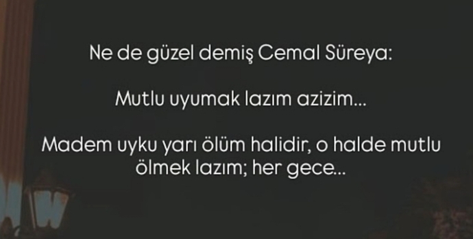 Geceleri mutlu uyuyabiliyor musun?