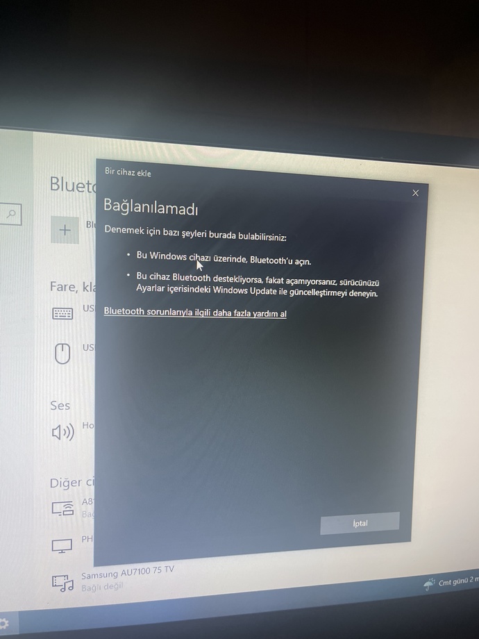 Bluetooth sorunu yaşıyorum?