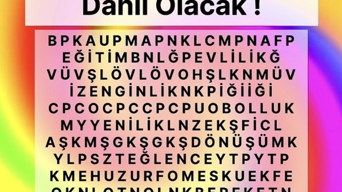 Bulduğun ilk 3 kelime bu ay hayatına dahil olacak? Peki o kelimeler neler olacak? Buyurun bakalım 😄?