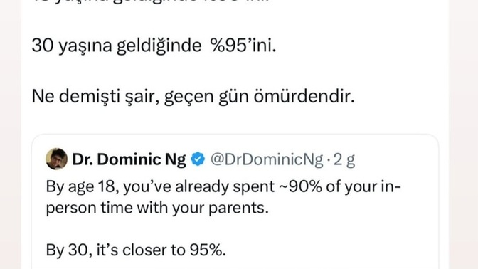 Zaman ne kadar hızlı geçiyor farkında mısınız? Geçen her bir gün, hatta her an ne kadar kiymetli oysa.. 😓?
