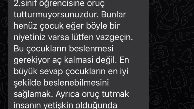 Küçük çocukların oruç tutması hakkında ne düşünüyorsunuz?