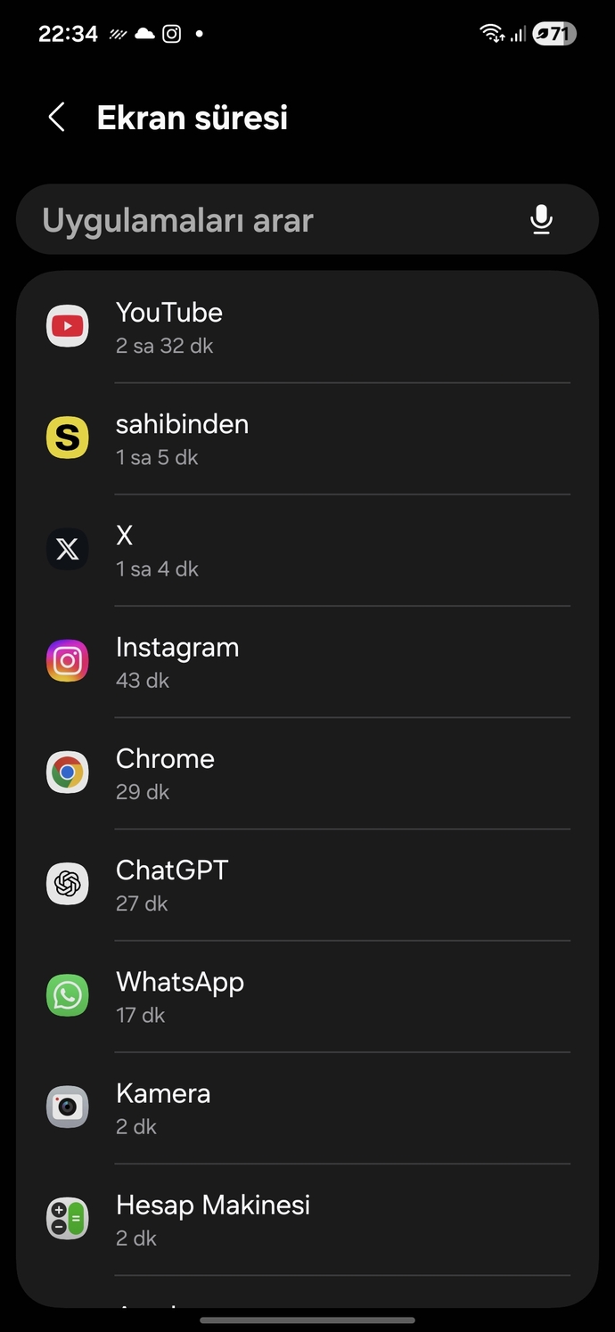 Ekran süreniz nasil?
