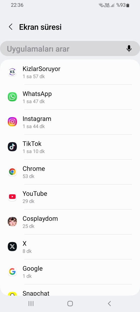 Ekran süreniz nasil?