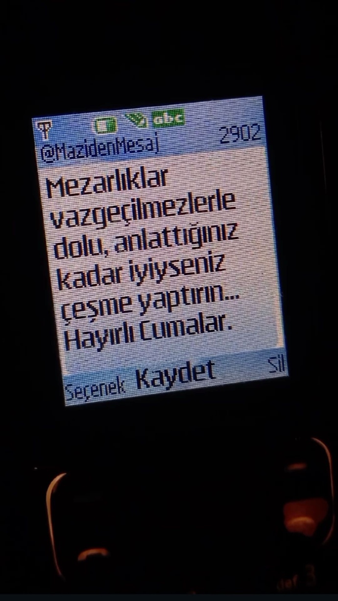 En son aldığınız veya attığınız mesaj neydi?
