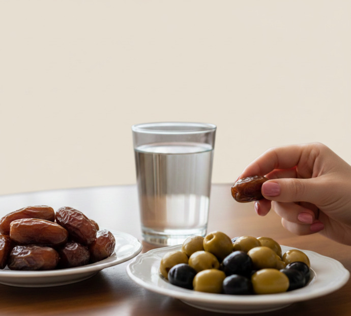 İftarda ilk ne ile açıyorsun orucu, su mu hurma mı zeytin mi?