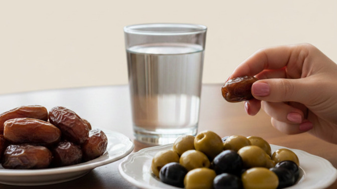 İftarda ilk ne ile açıyorsun orucu, su mu hurma mı zeytin mi?