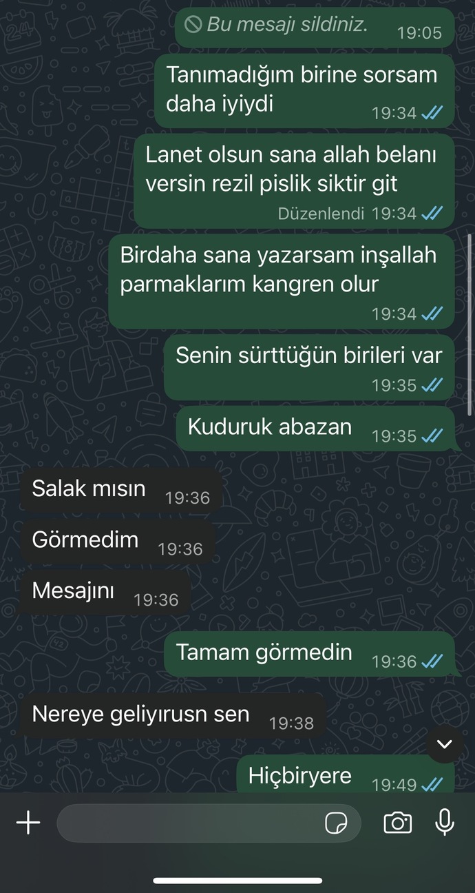 Eski sevgilim çok umursamaz değil mi?