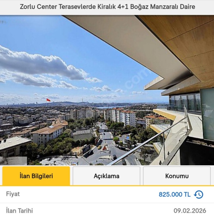 Sırf boğaz manzaralı evde oturmak için 850.000₺ kira öder misiniz?